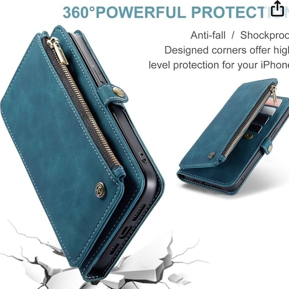 CASE ME IPHONE 13 PRO MAX MAGSAFE WALLET CASE CREIT CARD HOLDER NEW - Picture 5 of 7